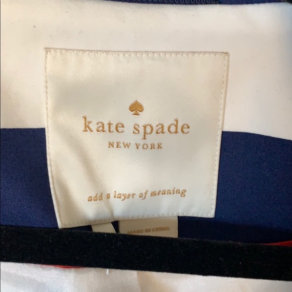 Kate Spade blue and white stripe with bow - Picture 5 of 7